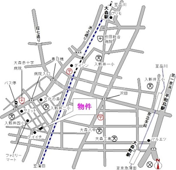 東京都大田区中央3丁目(賃貸アパート1LDK・2階・52.58㎡)の写真 その14