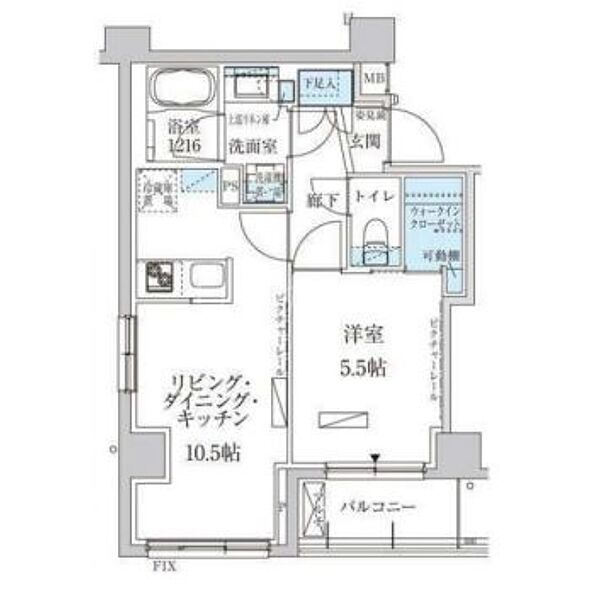 パークアクシス池上 ｜東京都大田区池上7丁目(賃貸マンション1LDK・2階・40.07㎡)の写真 その2