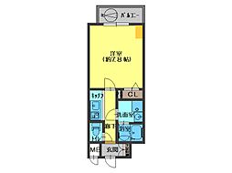 THERESIDENCES 1Kの間取図画像