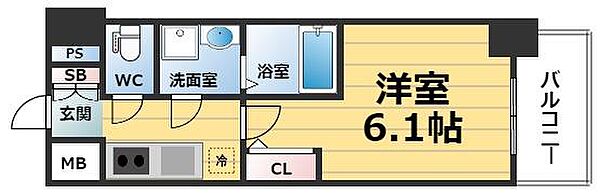 エスリード南森町ラグシス ｜大阪府大阪市北区南森町1丁目(賃貸マンション1K・9階・21.75㎡)の写真 その2