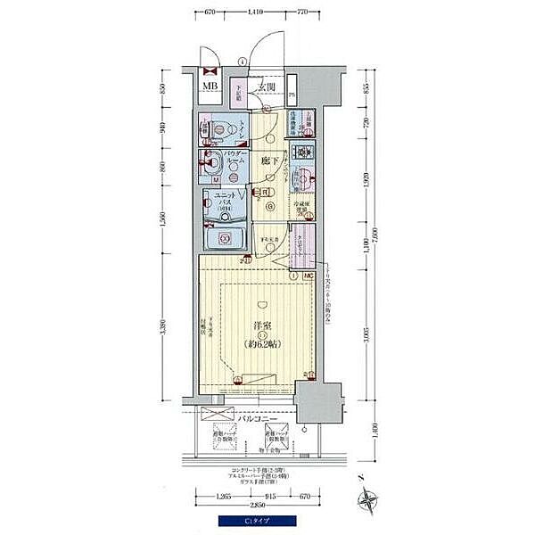 プレサンス難波インフィニティ ｜大阪府大阪市浪速区日本橋東2丁目(賃貸マンション1K・4階・21.66㎡)の写真 その2