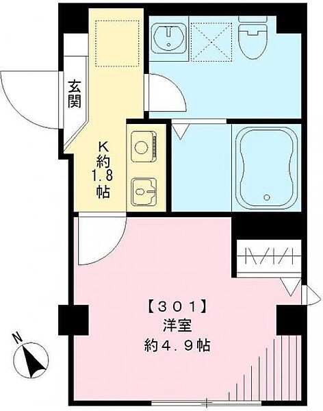 平井ＳＫハイツ ｜東京都江戸川区平井3丁目(賃貸マンション1K・3階・18.59㎡)の写真 その2