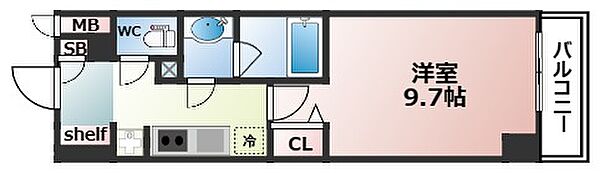 アリビオ大阪港 ｜大阪府大阪市港区築港3丁目(賃貸マンション1K・8階・29.57㎡)の写真 その3