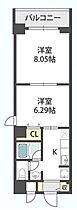 兵庫県西宮市染殿町（賃貸マンション2K・6階・39.23㎡） その2