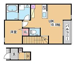 兵庫県西宮市津門綾羽町（賃貸アパート1LDK・2階・34.32㎡） その2