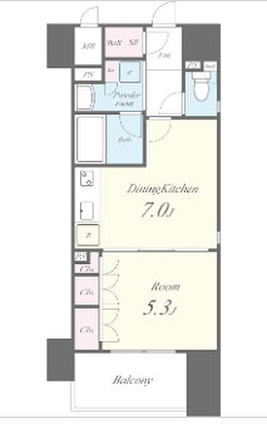 セイワパレス大手前西 ｜大阪府大阪市中央区南新町1丁目(賃貸マンション1DK・7階・33.93㎡)の写真 その2