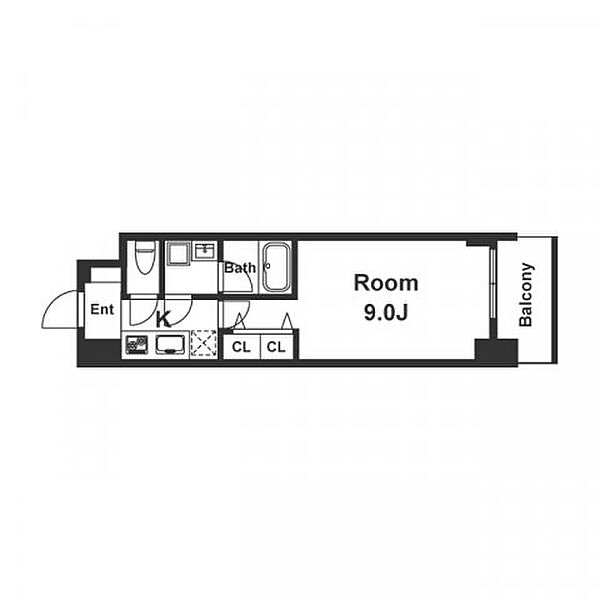 スプランディッド淀屋橋DUE 1411｜大阪府大阪市中央区淡路町2丁目(賃貸マンション1K・14階・27.66㎡)の写真 その2