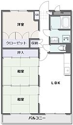 ウエストビレッジ2 3LDKの間取図画像
