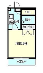 アーバンヴィラ 1Kの間取図画像