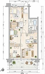 CLIO鷺沼MASTERTERRACE 3LDKの間取図画像
