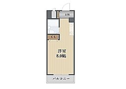 グラン・ビルド宿院 ワンルームの間取図画像