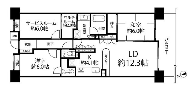 間取り コスモ21ザ・ガーデンズフォート 10階/-