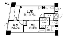 グランベルミューネス多摩川 2LDKの間取図画像