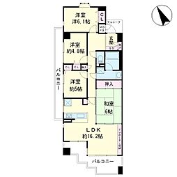 オークヒルズ香里四番館 4LDKの間取図画像