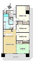 プリード早島 4LDKの間取図画像