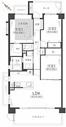 北五葉パークホームズ 3LDKの間取図画像