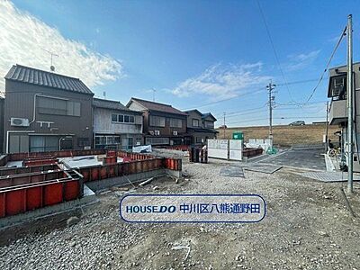 外観：【松蔭エリア】新築戸建て全4棟が登場です◎名古屋市立正色小学校まで徒歩14分(約1100m)名古屋市立一色中学校まで徒歩14分(約1100m)交通量が少ない前面道路です。