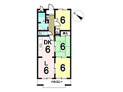 ニューコーポ東起 3LDKの間取図画像