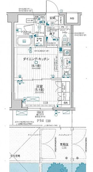 デュオステージ練馬春日町 102号室｜東京都練馬区春日町６丁目(賃貸マンション1DK・1階・30.29㎡)の写真 その2