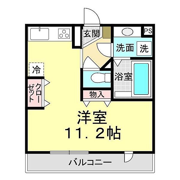 山口県下関市新地町(賃貸アパート1R・3階・30.03㎡)の写真 その2