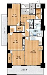 コム古川橋 3LDKの間取図画像