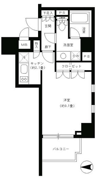 パークキューブ神田 701｜東京都千代田区神田須田町２丁目(賃貸マンション1K・7階・31.51㎡)の写真 その2