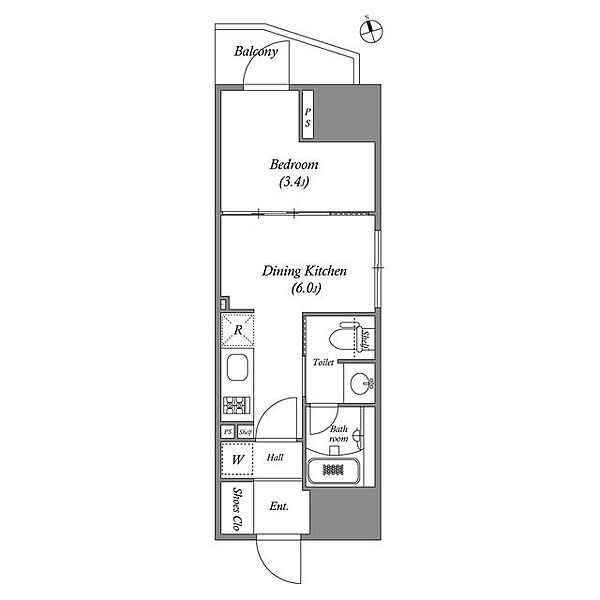 ニド上野（ｎｉｄｏ上野） 501｜東京都台東区北上野２丁目(賃貸マンション1DK・5階・26.33㎡)の写真 その2