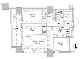 パークスフィア牛込神楽坂 203 ｜ 東京都新宿区南山伏町3-3（賃貸マンション3LDK・2階・72.12㎡） その2