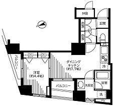 銀座レジデンス伍番館 1207 ｜ 東京都中央区湊２丁目12-16（賃貸マンション1DK・12階・33.91㎡） その2