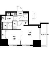 アーバンパーク王子II 802 ｜ 東京都北区王子１丁目19-5（賃貸マンション1LDK・8階・30.87㎡） その2