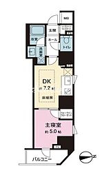 サンウッドフラッツ新宿四谷三丁目 6階1DKの間取り