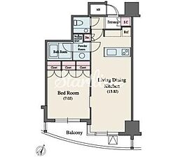 MFPR代々木タワー 14階1LDKの間取り