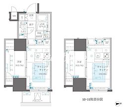 ズーム信濃町 9階1DKの間取り