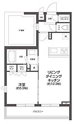 グランパセオ四谷若葉（GRAN PASEO四谷若葉） 4階1LDKの間取り