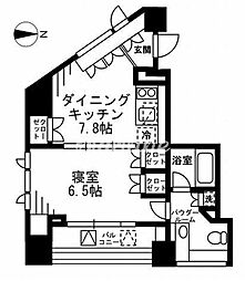 プライムアーバン四谷外苑東 1DKの間取図画像