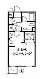 ルート四谷三丁目 ワンルームの間取図画像
