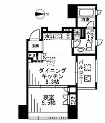 プライムアーバン四谷外苑東 1LDKの間取図画像