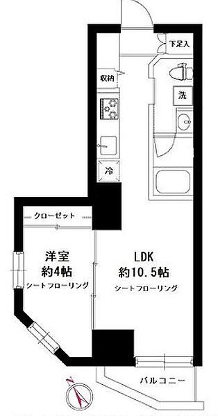 ラ・ペルラ文京小石川 301｜東京都文京区小石川３丁目(賃貸マンション1LDK・3階・33.91㎡)の写真 その2