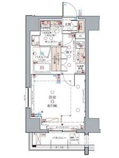 クレヴィスタ亀戸III 1001｜東京都江東区亀戸８丁目(賃貸マンション1K・10階・25.55㎡)の写真 その2