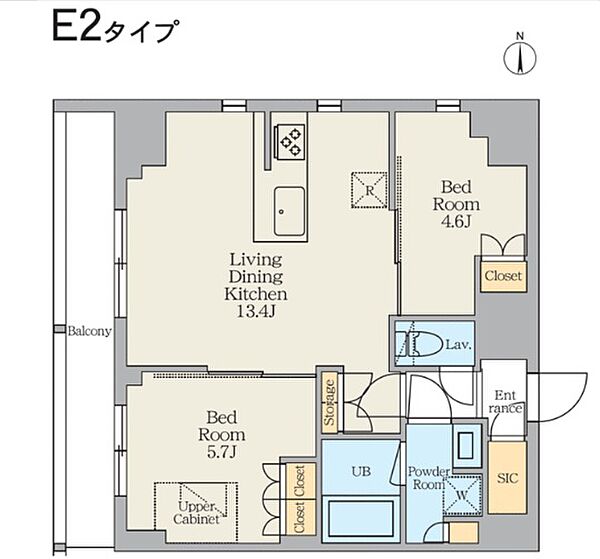 クレストコート東日暮里 403｜東京都荒川区東日暮里４丁目(賃貸マンション2LDK・4階・51.82㎡)の写真 その2