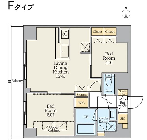 クレストコート東日暮里 402｜東京都荒川区東日暮里４丁目(賃貸マンション2LDK・4階・51.12㎡)の写真 その2