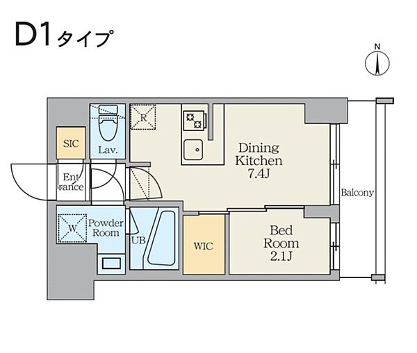 クレストコート東日暮里 306｜東京都荒川区東日暮里４丁目(賃貸マンション1DK・3階・25.58㎡)の写真 その2