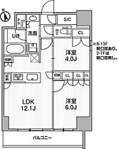 シーズンフラッツ浅草言問通り 401 ｜ 東京都台東区浅草３丁目7-2（賃貸マンション2LDK・4階・51.66㎡） その2