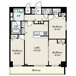 都営新宿線 一之江駅 徒歩6分の賃貸マンション 7階3LDKの間取り