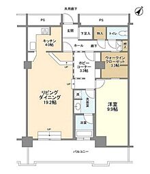 東京メトロ半蔵門線 水天宮前駅 徒歩4分の賃貸マンション 39階1SLDKの間取り