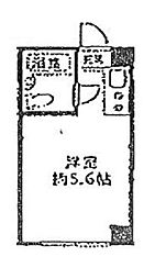 東京メトロ東西線 浦安駅 徒歩11分の賃貸マンション 3階ワンルームの間取り