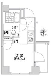 東京メトロ半蔵門線 錦糸町駅 徒歩10分の賃貸マンション 2階1Kの間取り