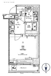 JR総武本線 錦糸町駅 徒歩9分の賃貸マンション 2階1Kの間取り