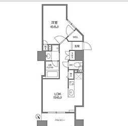 JR京葉線 八丁堀駅 徒歩5分の賃貸マンション 4階1LDKの間取り