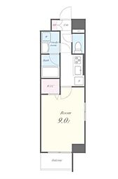 JR総武線 亀戸駅 徒歩6分の賃貸マンション 2階1Kの間取り